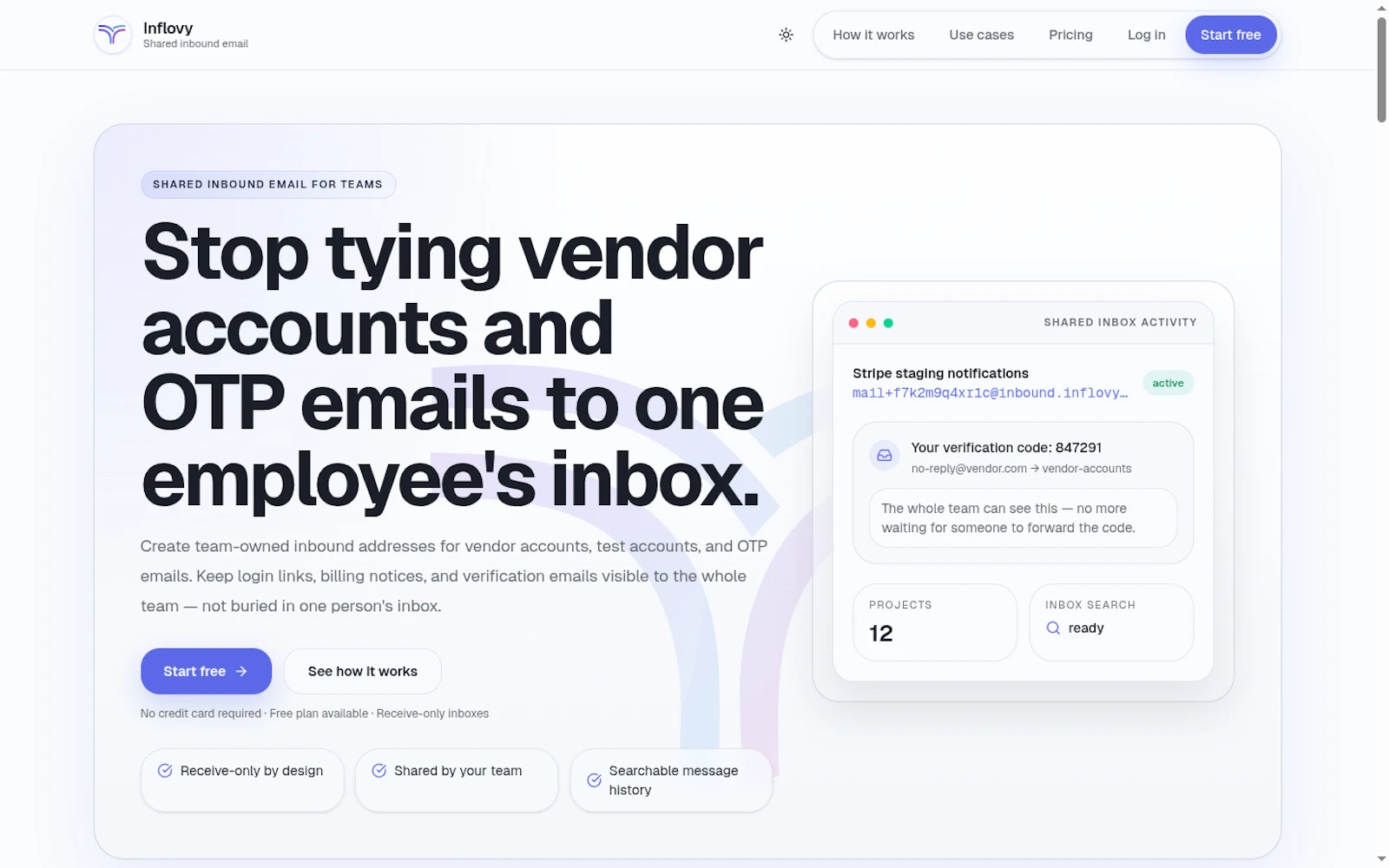 Inflovy – Shared Team Email Identities	 screenshot 2
