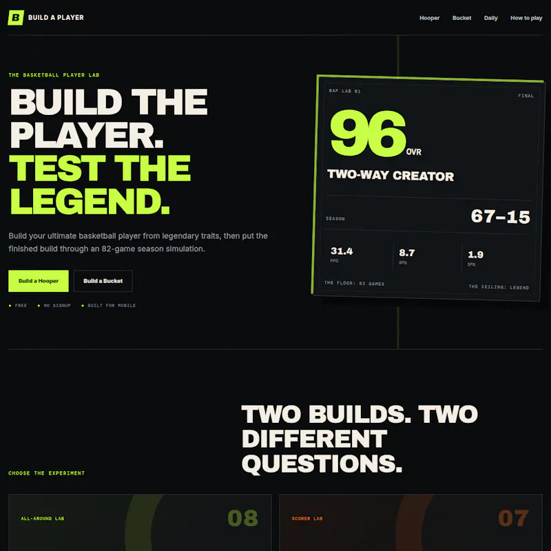 Build A Player screenshot 1