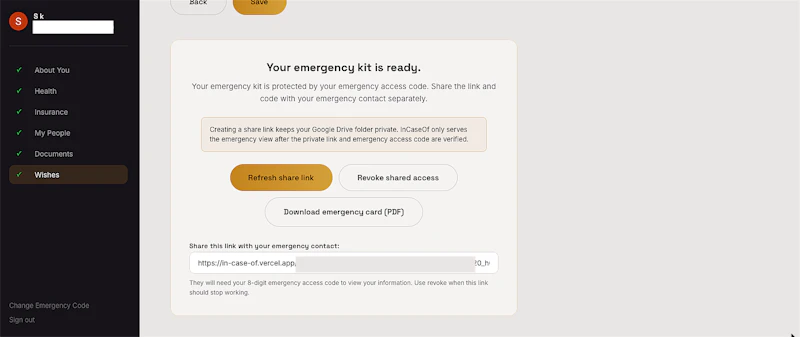 InCaseOf screenshot 6
