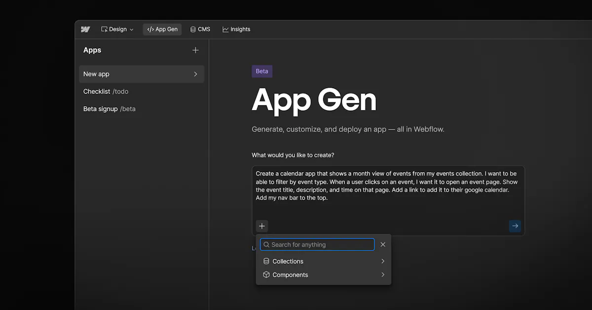 Webflow App Gen