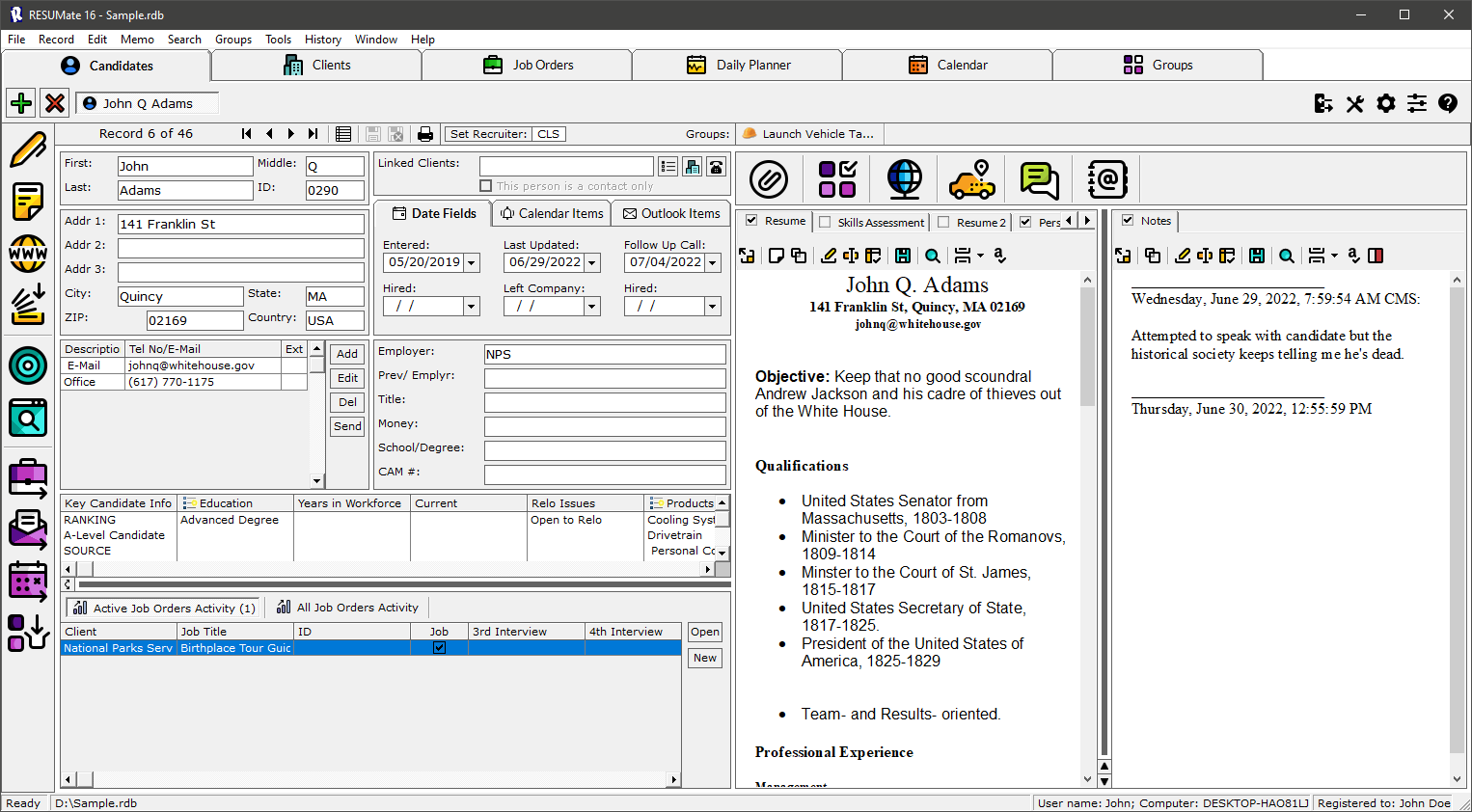 RESUMate gallery image