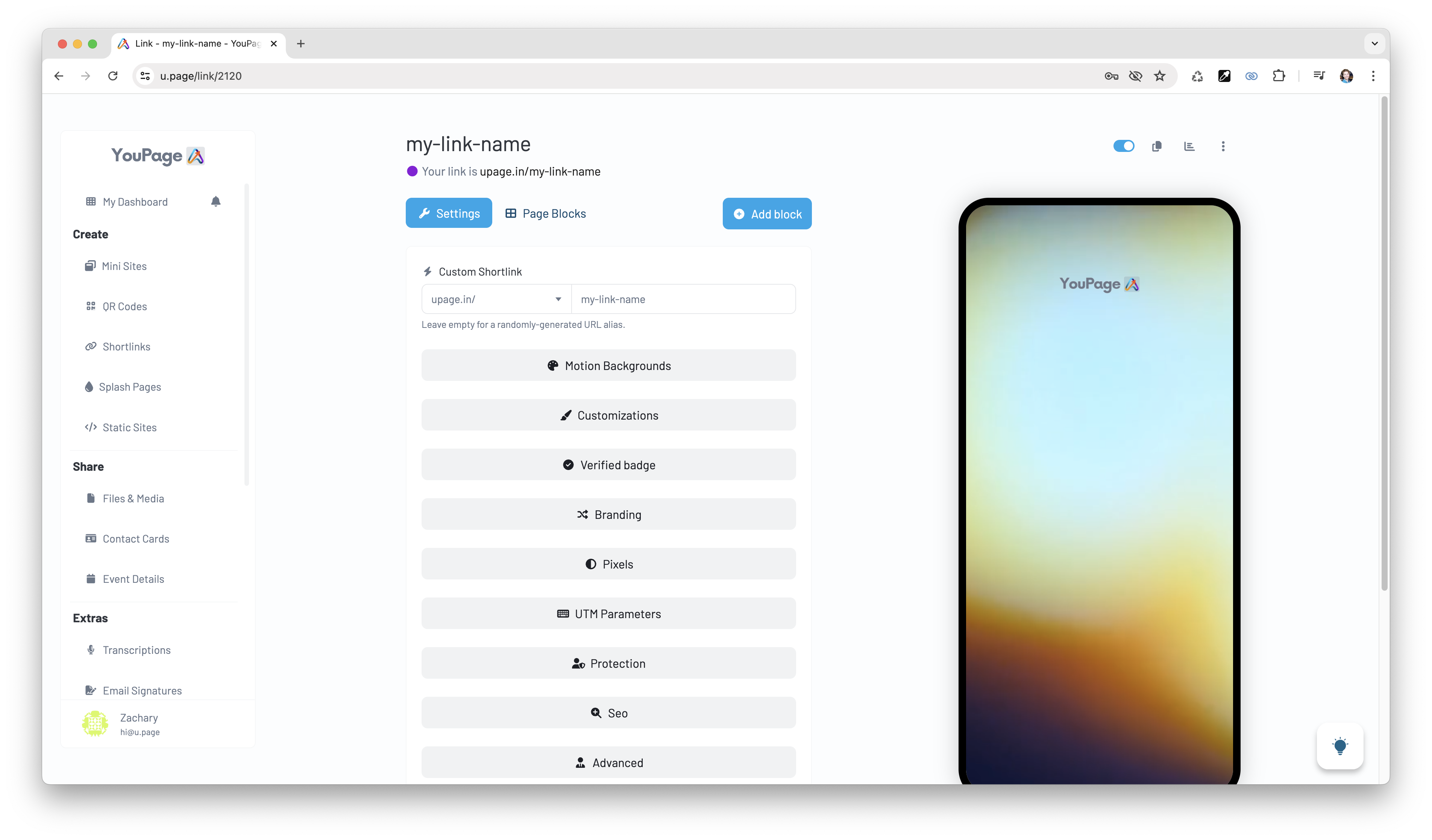 وسائط youpage - المواقع الصغيرة الممتازة وأدوات الويب القوية لمشاركتك 12