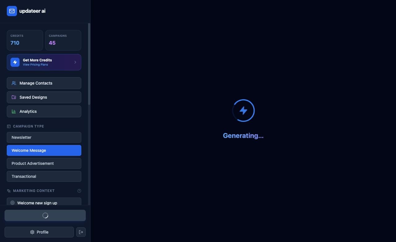 updateer ai - Main product screenshot demonstrating key features and user interface
