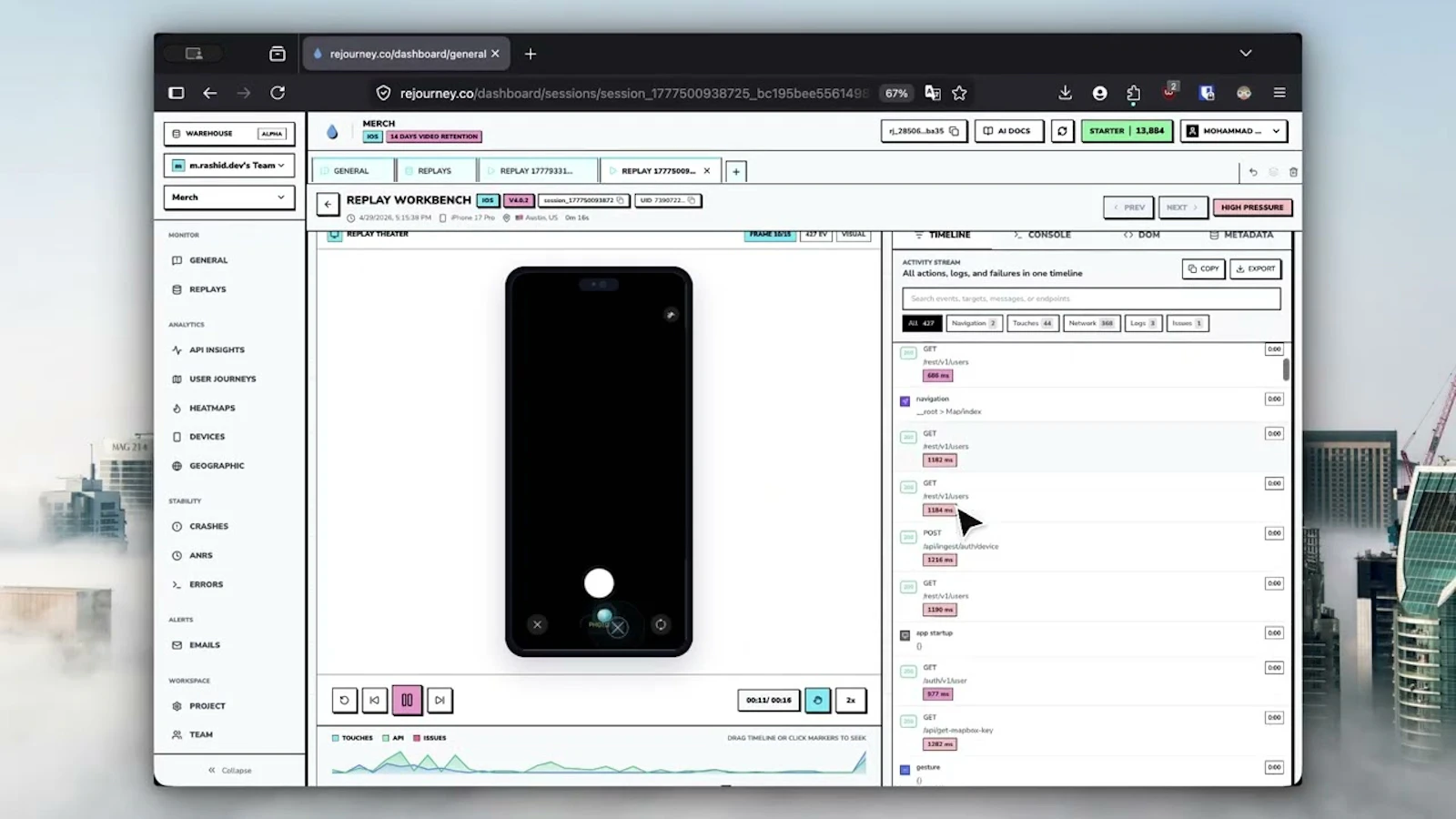 Rejourney: 17x Cheaper than Posthog screenshot 1 (video preview)