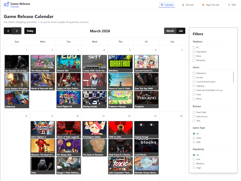 Game Release App screenshot 2
