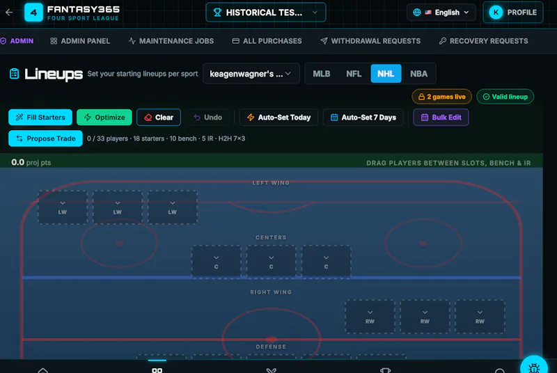 Fantasy365 screenshot 7