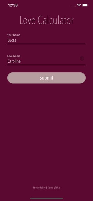 The Love Calculator on iPhone gallery image