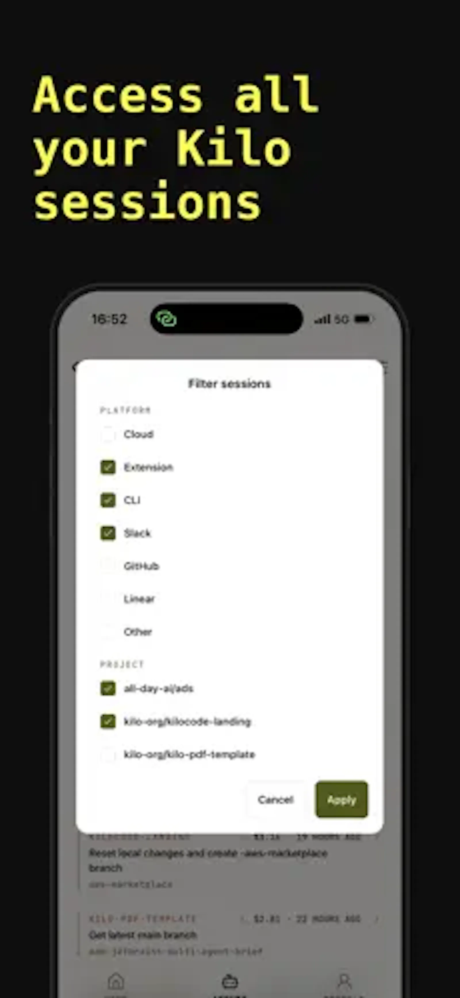 Kilo Code for iOS and Android screenshot 5