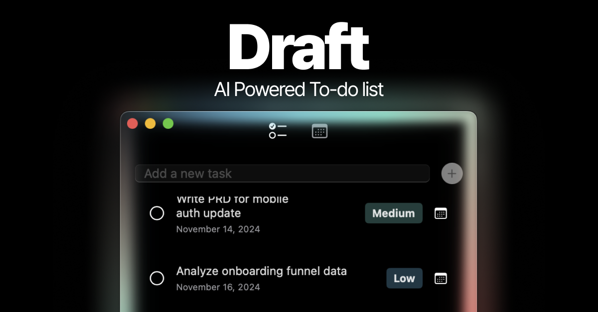 startuptile Draft- AI powered to-do list