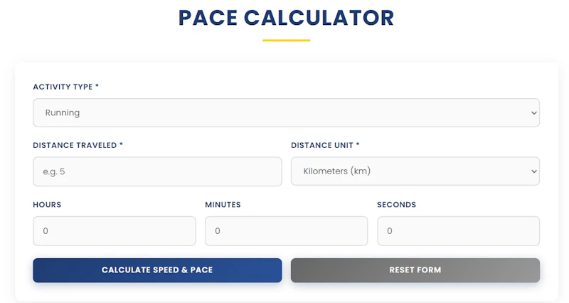 Pace Calculator screenshot 1