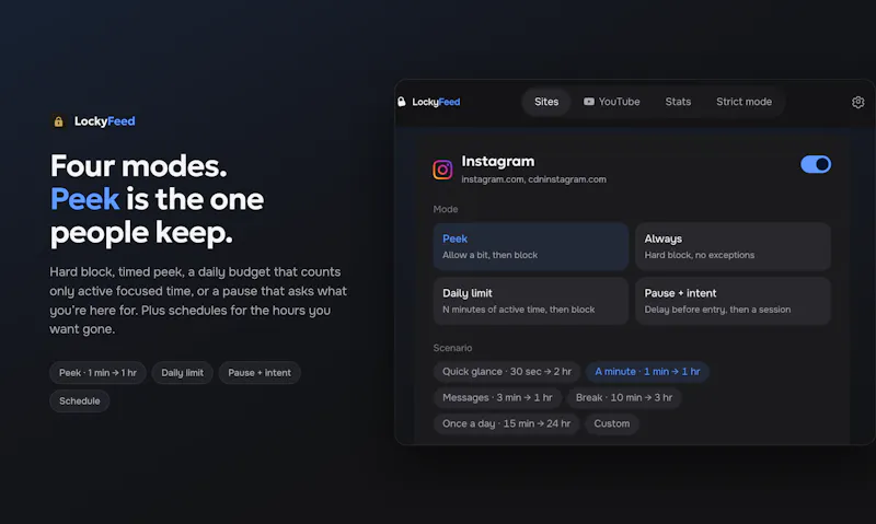 LockyFeed — a pause before the feed screenshot 3