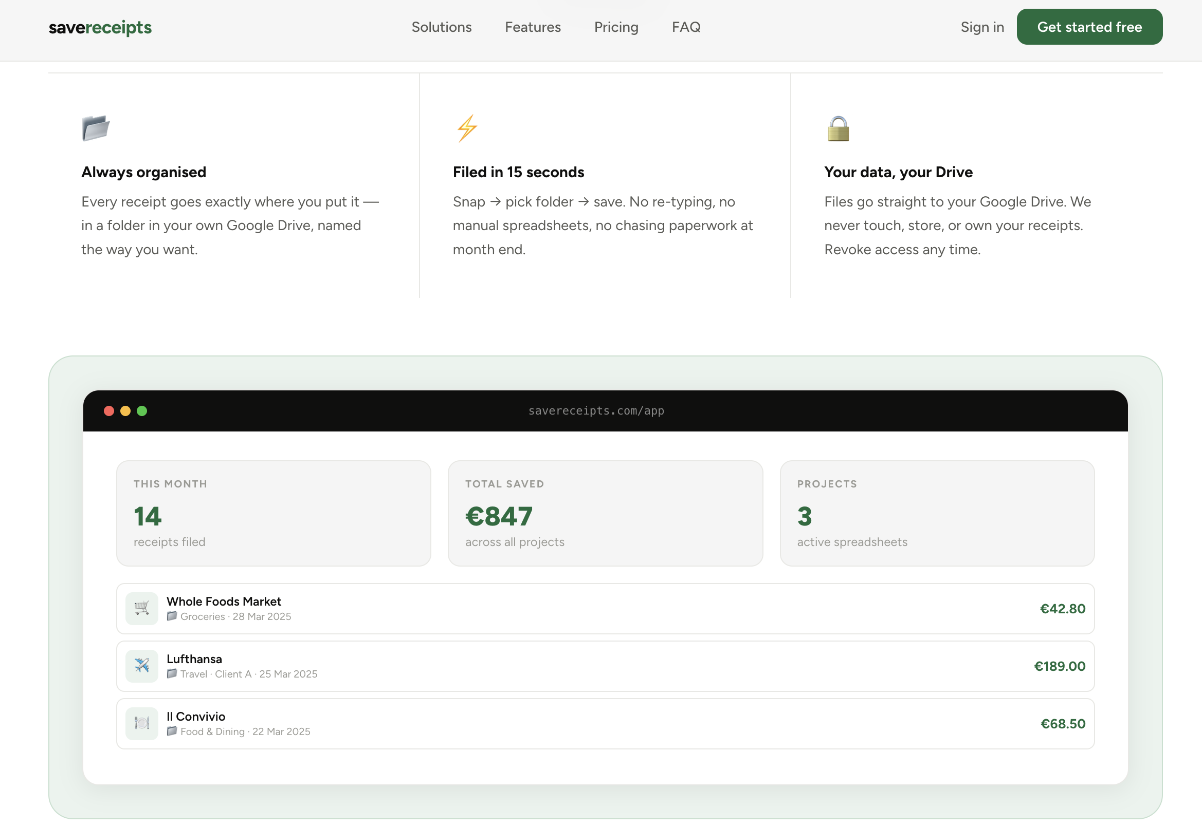 Save Receipts to Google Drive Instantly gallery image