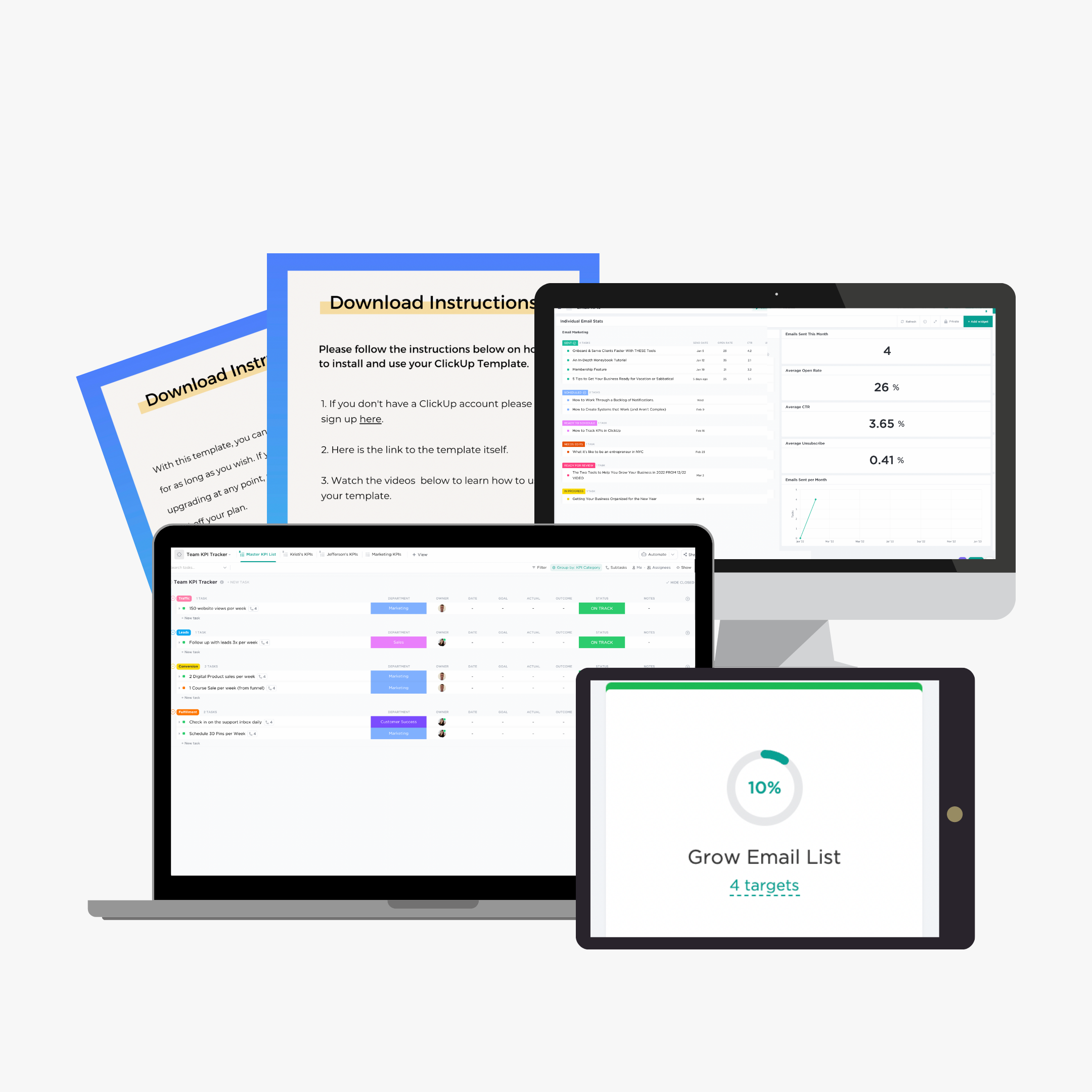 Tıklama Şablonu KPI & OKR Tracker medya 4