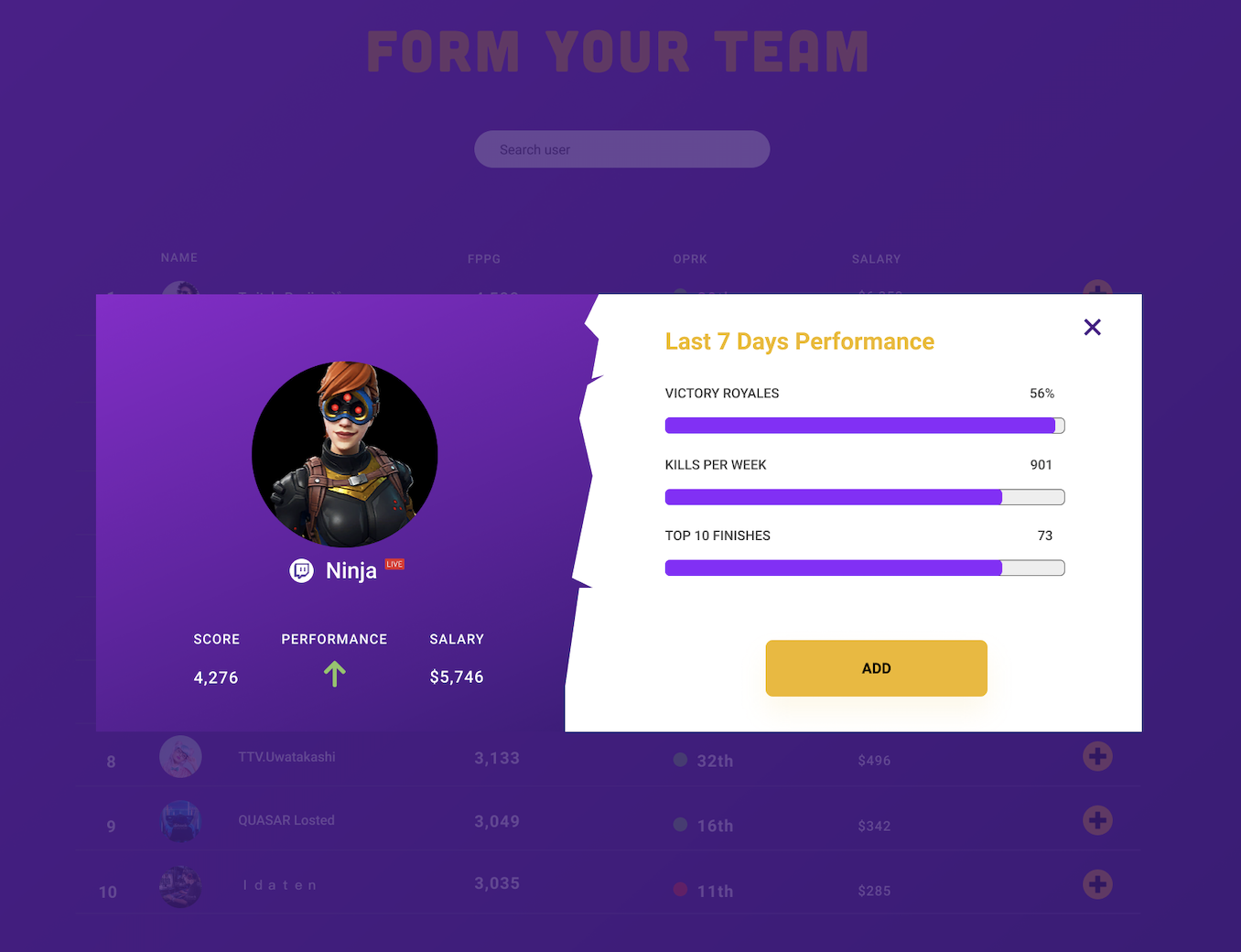 Infamy Fantasy Esports gallery image