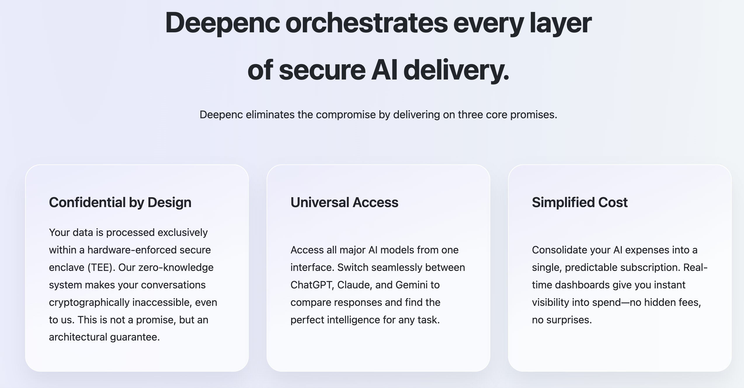 Deepenc AI - Screenshot 2 showing product features and functionality