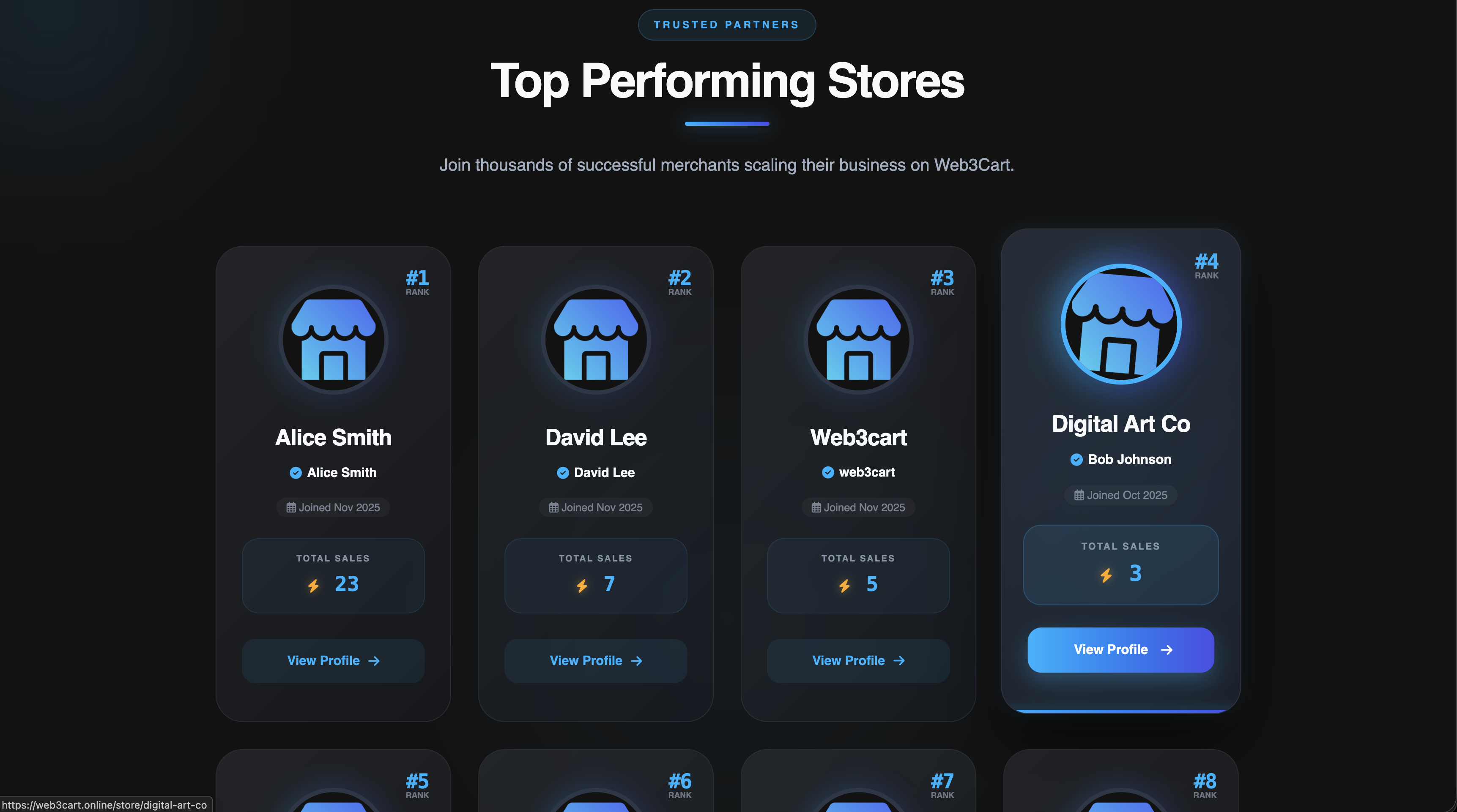 Web3Cart - Screenshot 4 showing product features and functionality