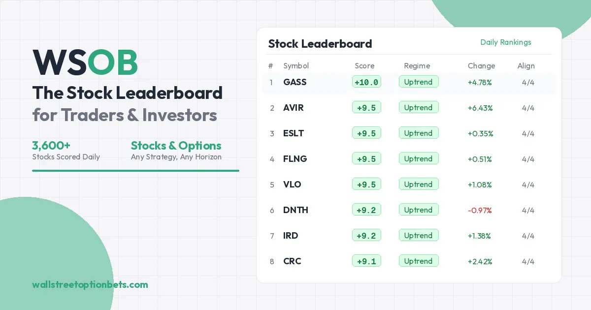 WSOB — Wall Street Option Bets 專案橫幅
