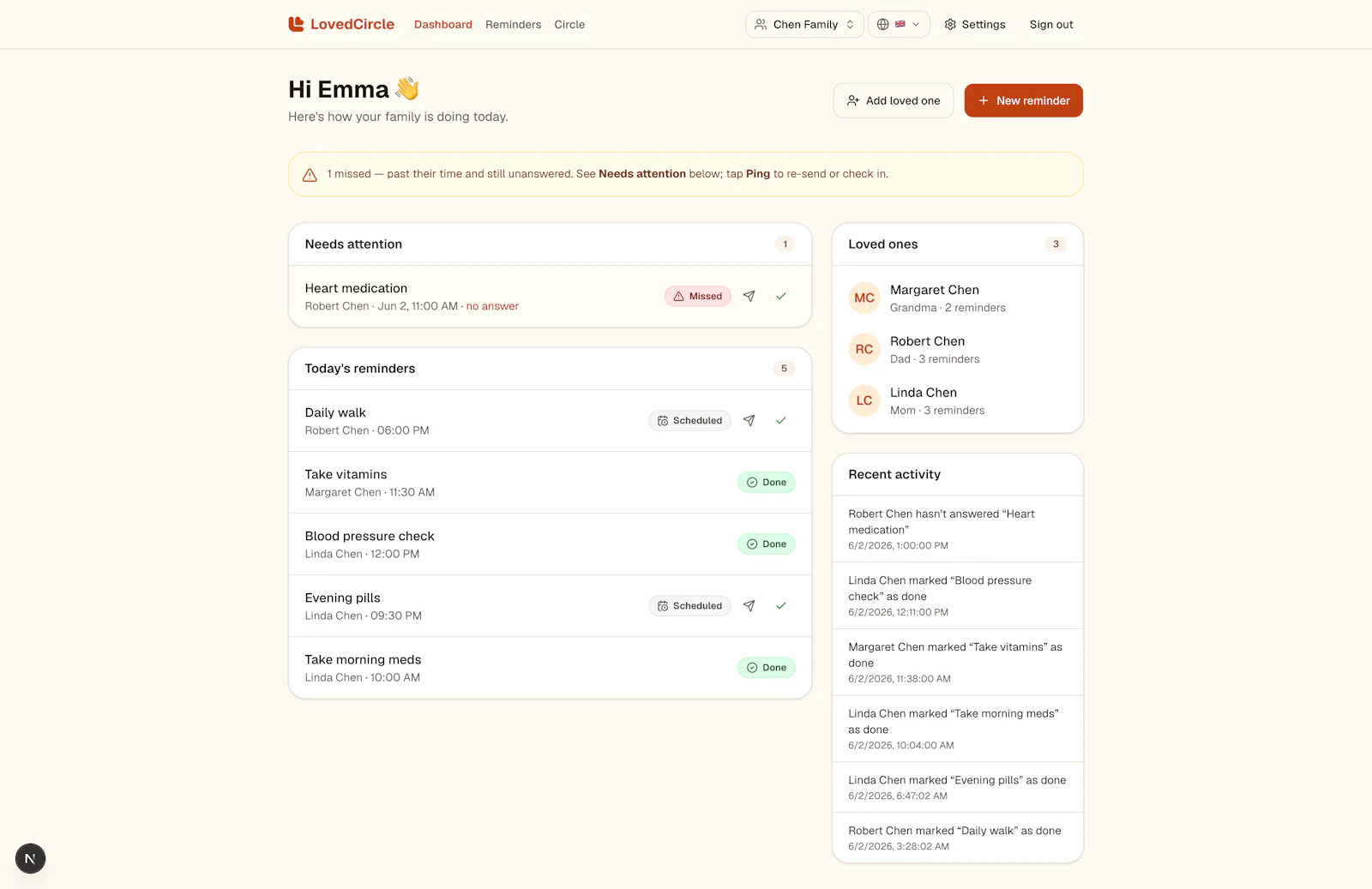 LovedCircle screenshot 1
