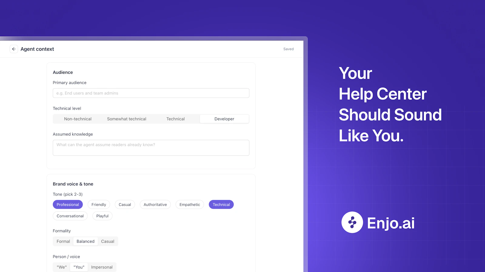 Enjo Help Center screenshot 5