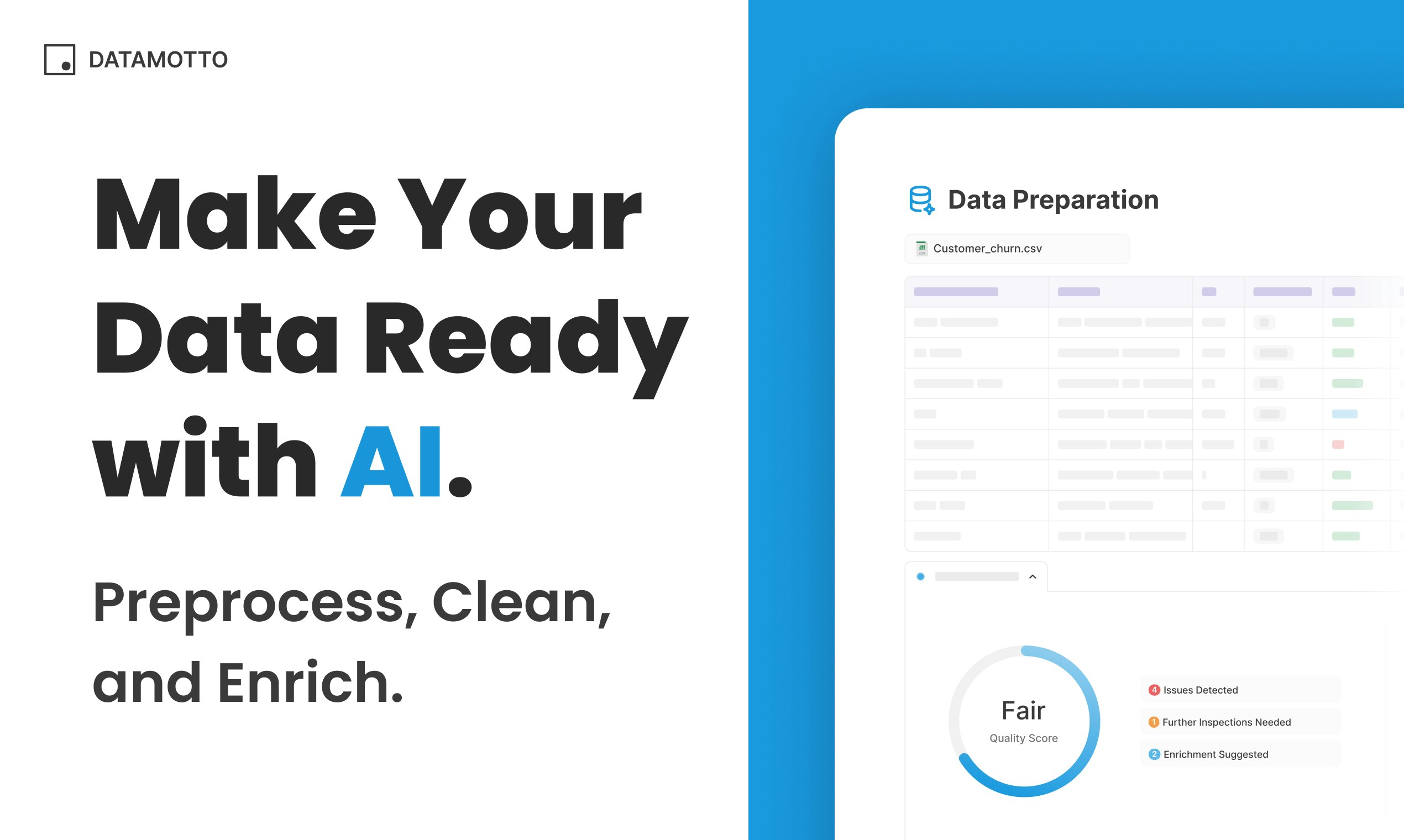 datamotto - Make your data ready and clean with AI