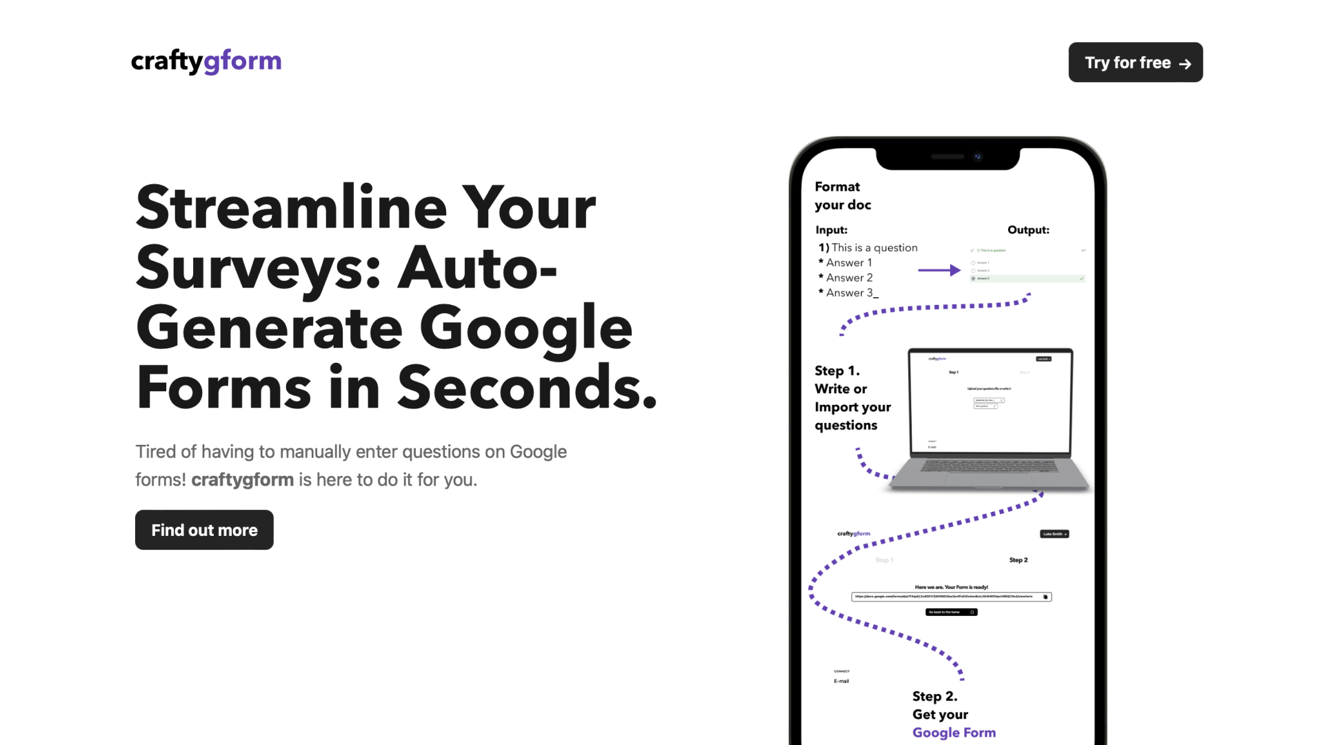 Craftygform - Упростить свои опросы: автоматические формы Google в секунде медиа 2