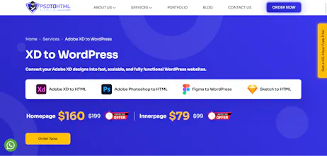 XD to WordPress by PSDtoHTMLNinja gallery image