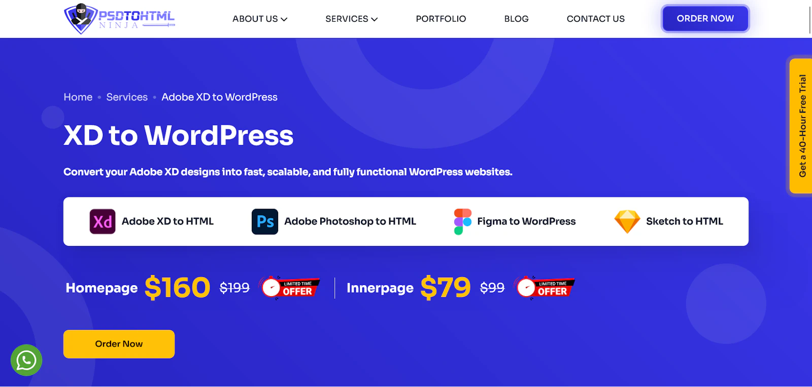 XD to WordPress by PSDtoHTMLNinja screenshot 1