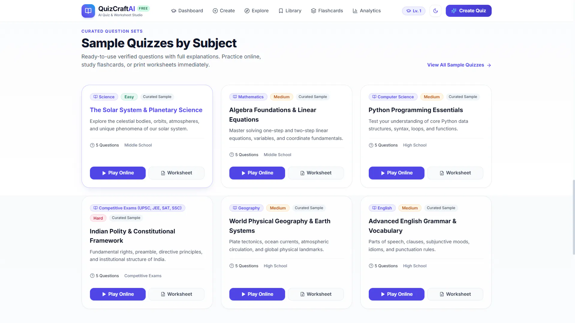 QuizCraft AI gallery image