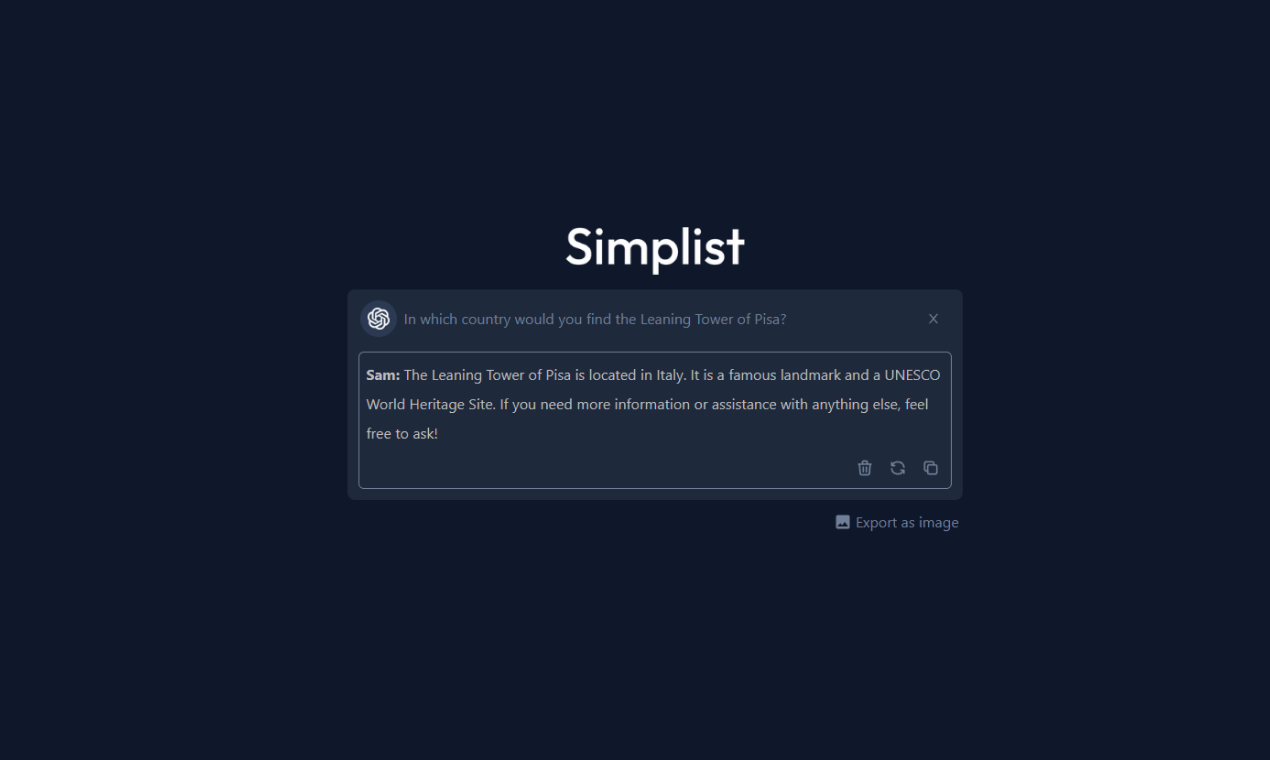 startuptile Simplist-Homepage for browsers with AI