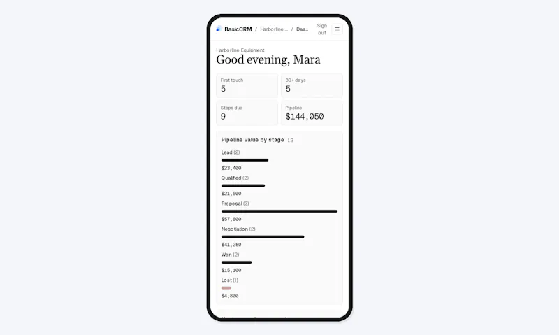 BasicCRM screenshot 4