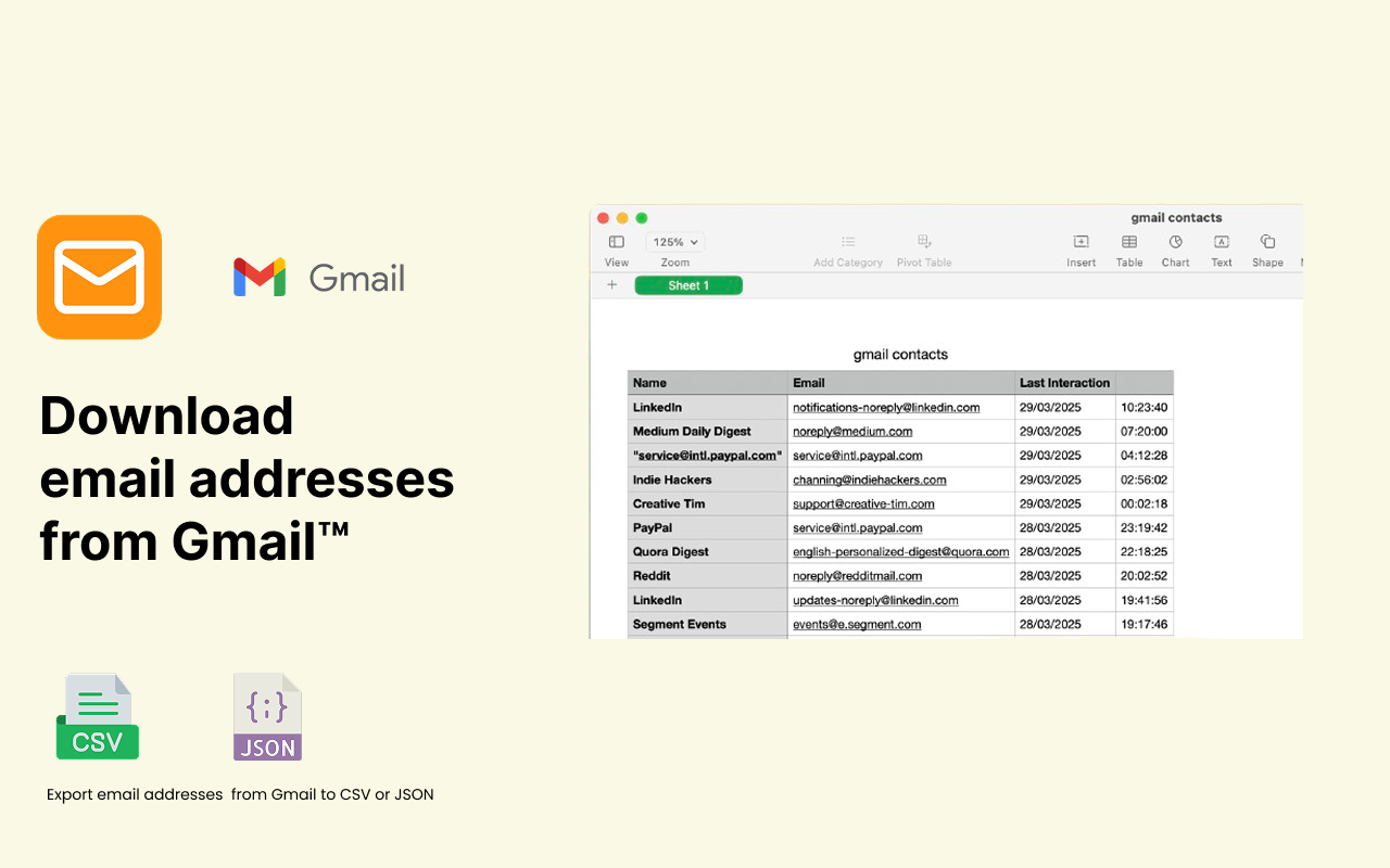 ईमेल आईडी एक्सट्रैक्टर - Gmail ™ से ईमेल पते डाउनलोड करें मीडिया 1