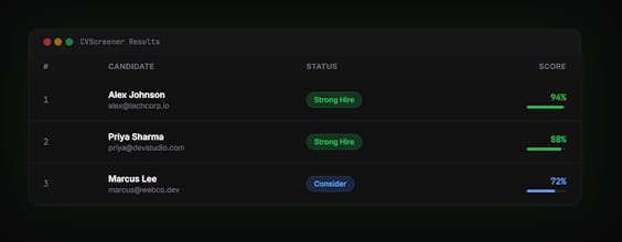 CV Screnner gallery image