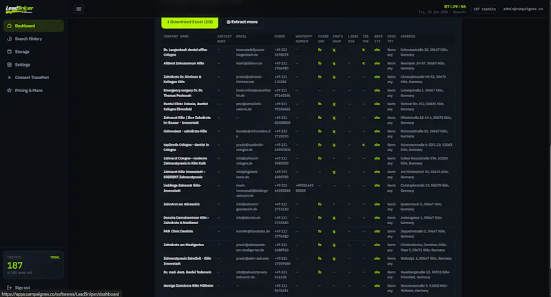 Lead Sniper Ai Scraper screenshot 3