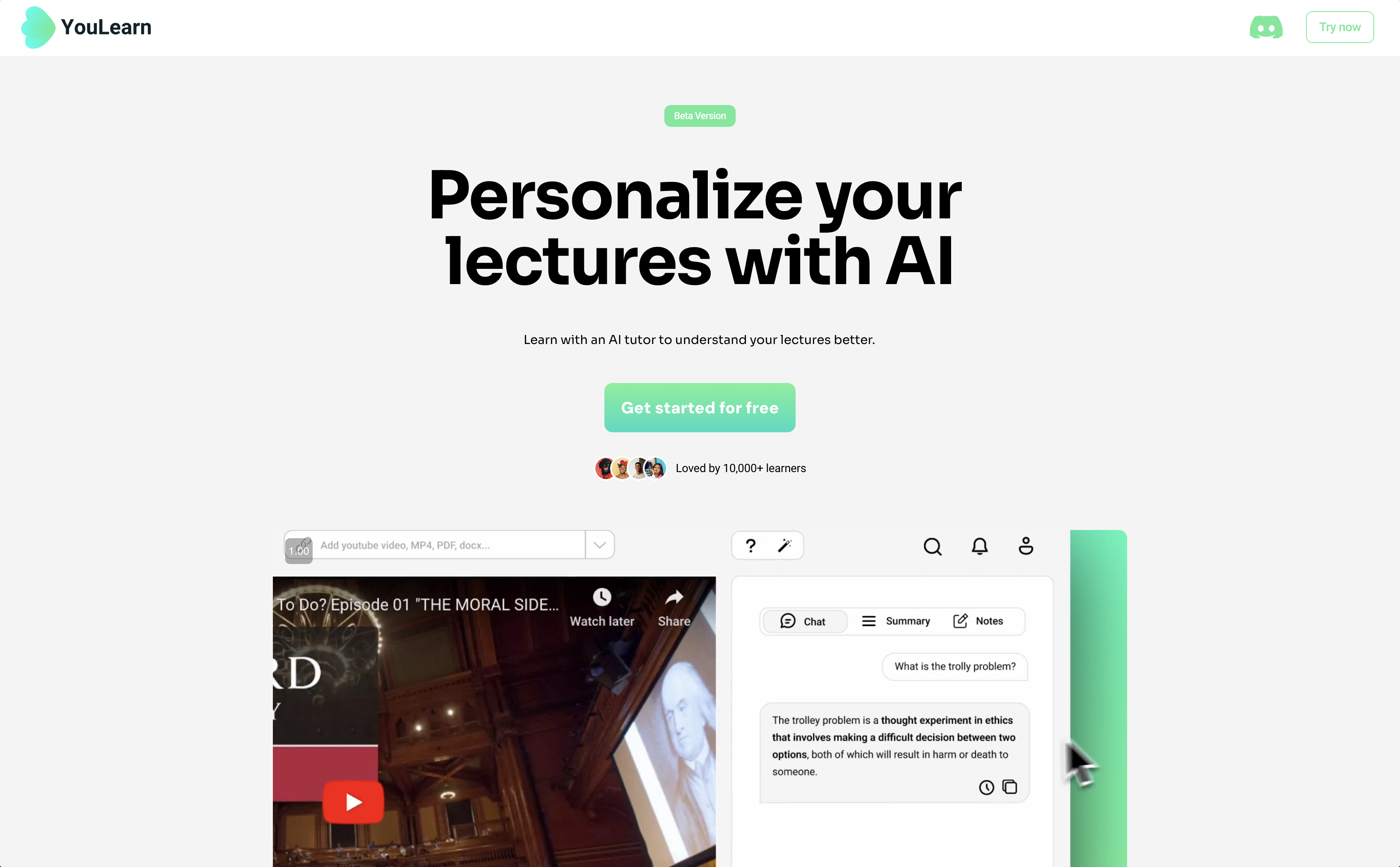 startuptile YouLearn-The AI tutor for learning on YouTube