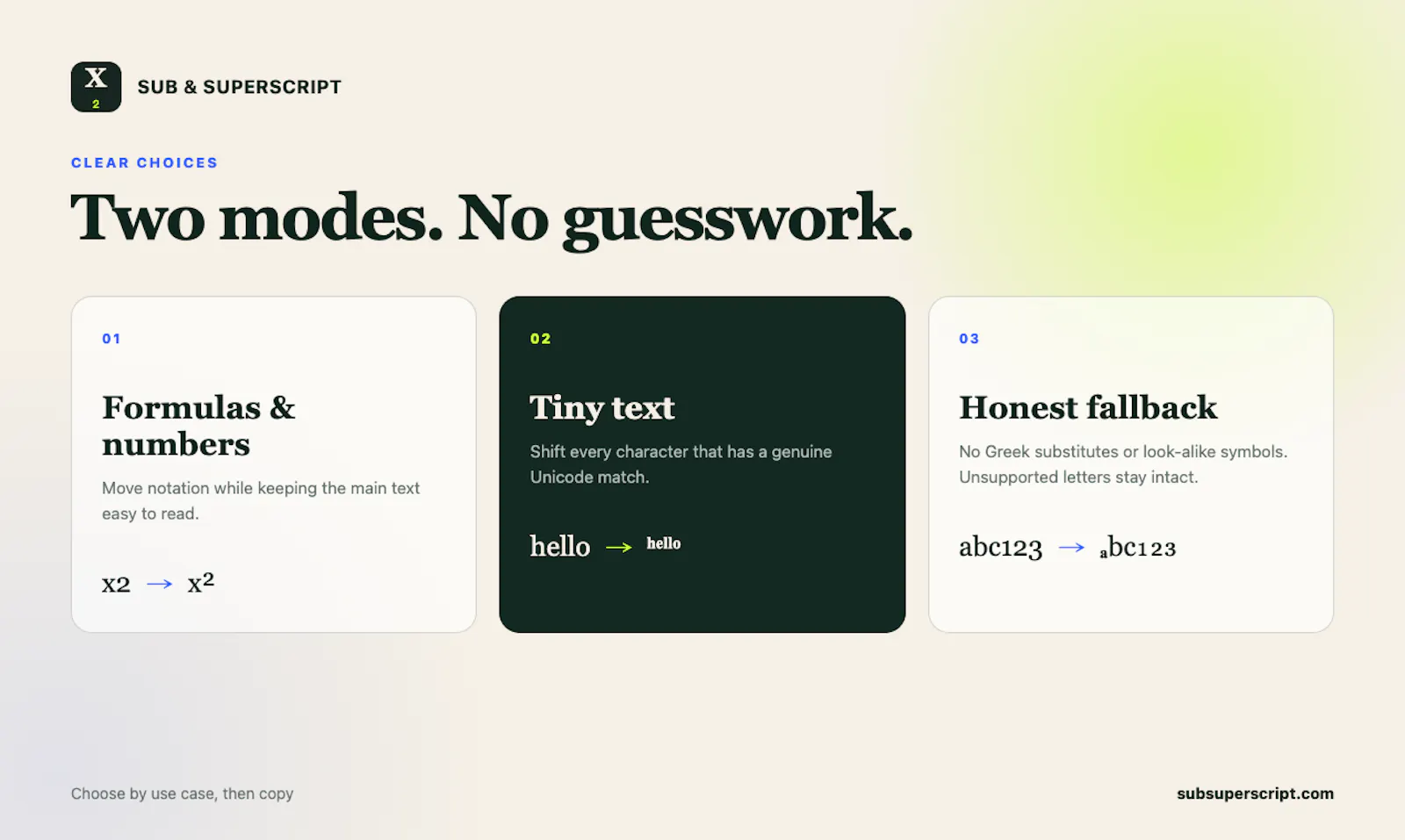 Sub & Superscript screenshot 2