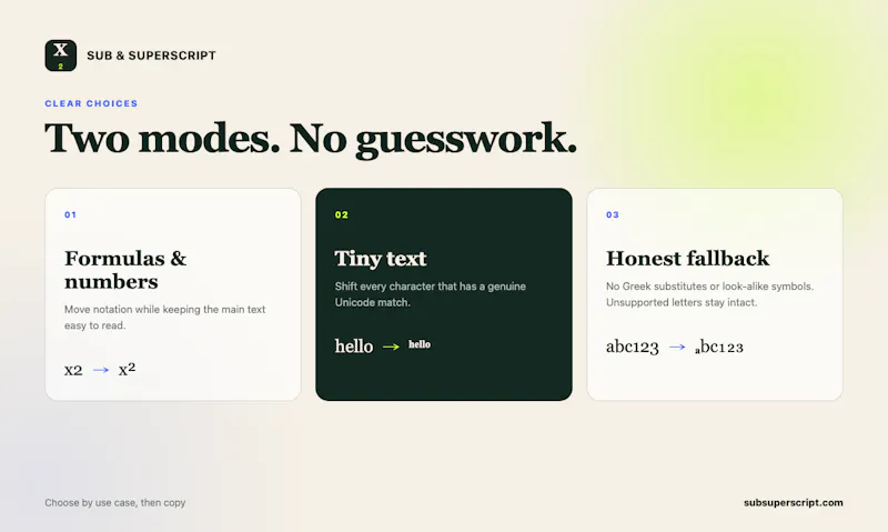 Sub & Superscript screenshot 2