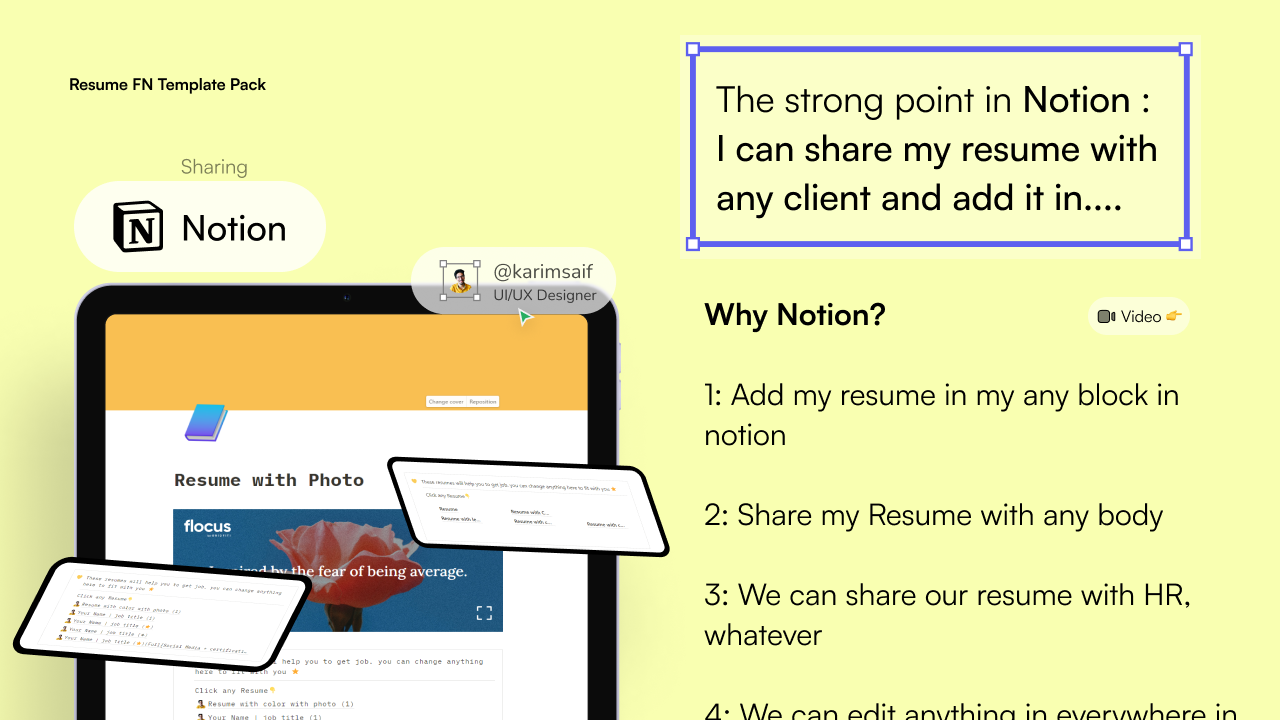 Resume FN Pack (Notion Figma Framer) media 5