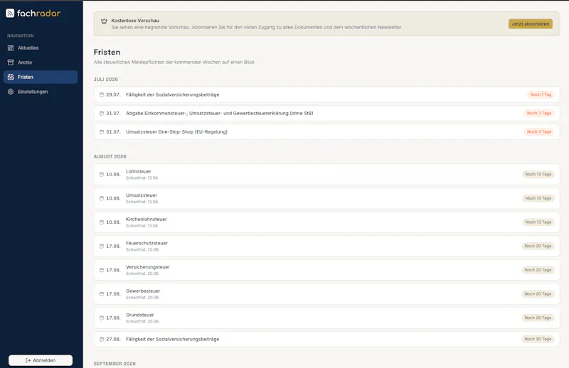 Fachradar screenshot 3