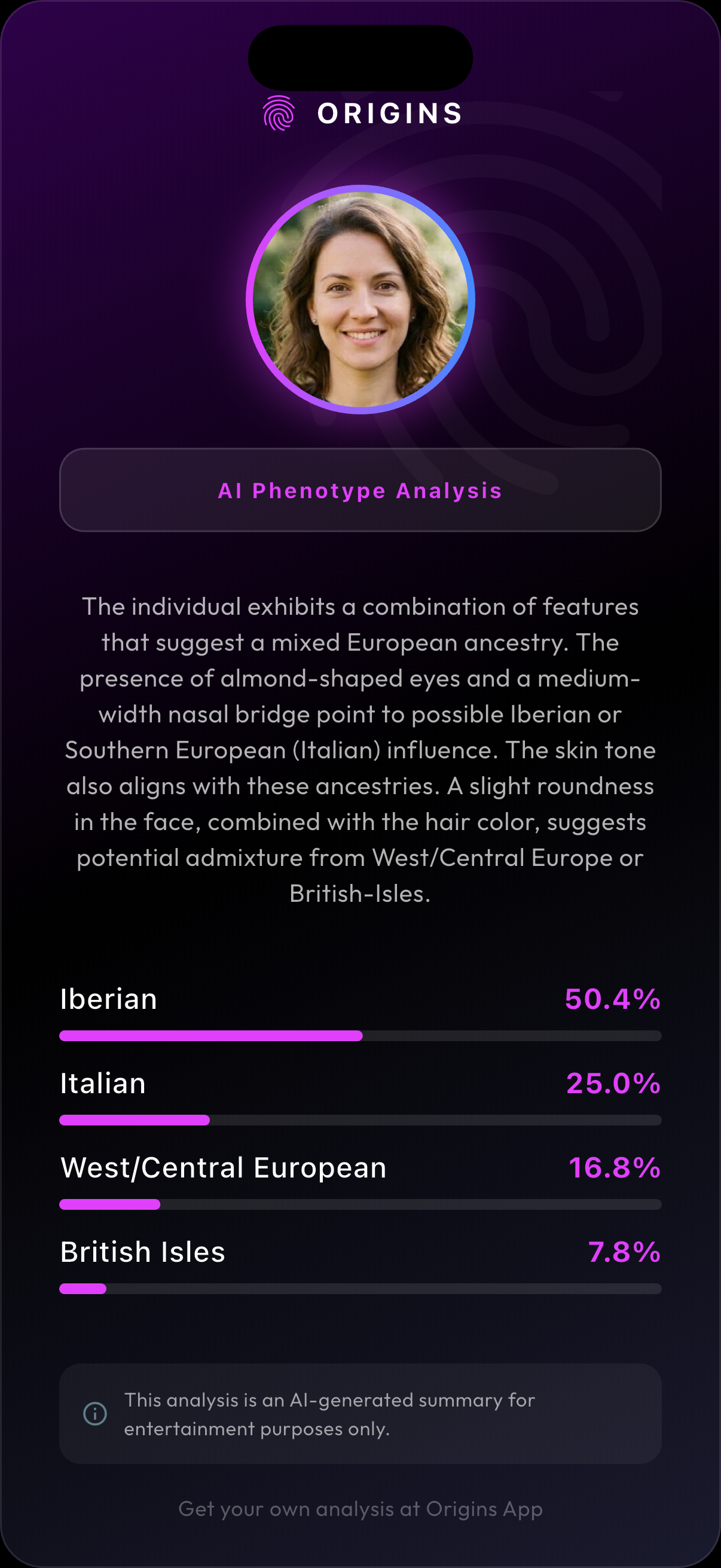 Origins: AI Phenotype Analysis gallery image