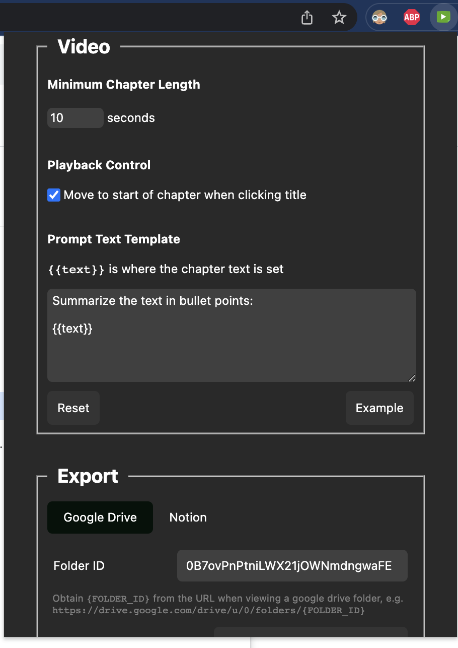 Youtube Chapter Summary Chrome Extension gallery image