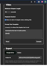 Youtube Chapter Summary Chrome Extension gallery image
