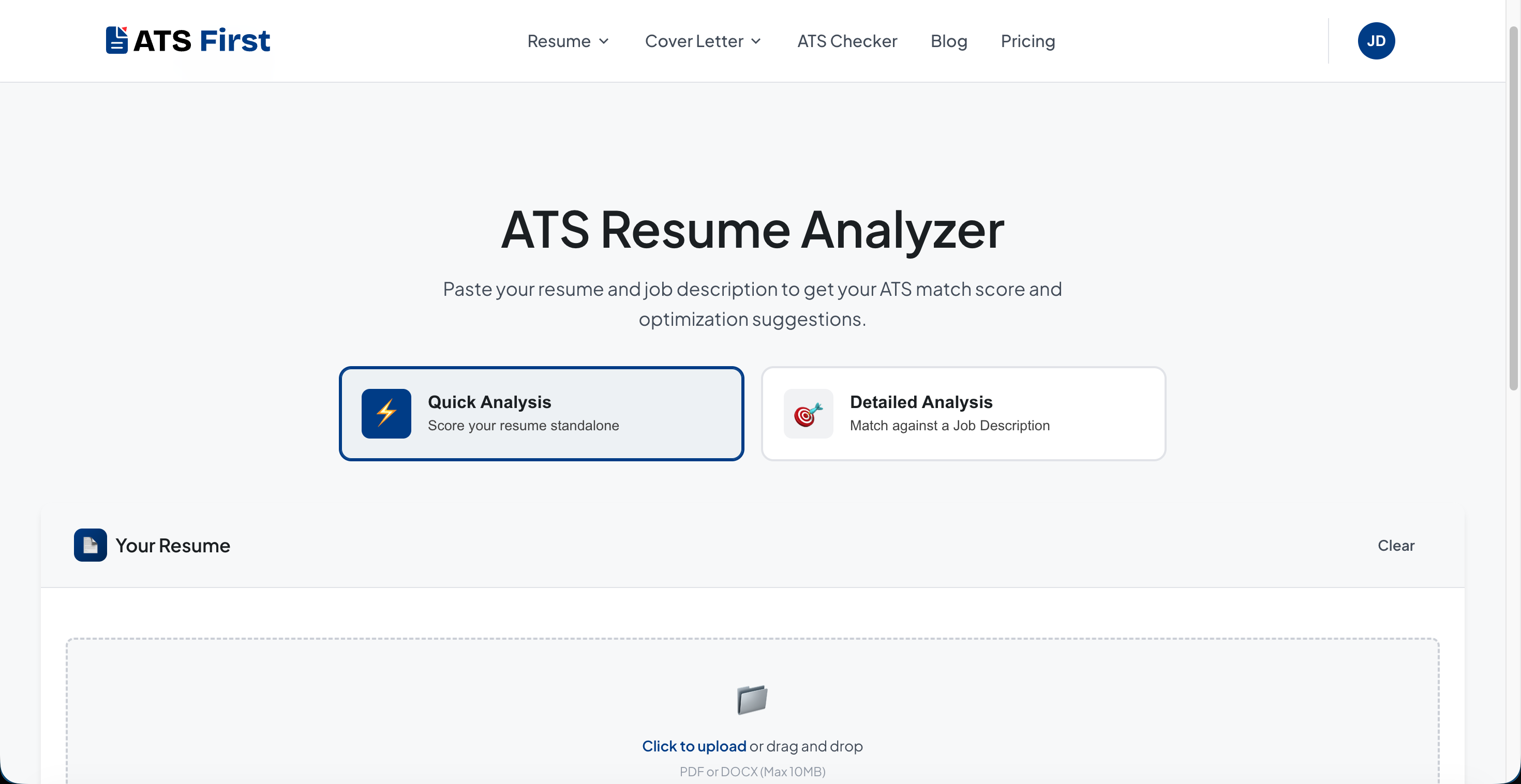 ATS First - Screenshot 2 showing product features and functionality