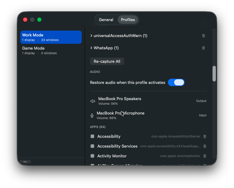 Moonshine - Mac remembers how you work - Screenshot 3 showing product features and functionality