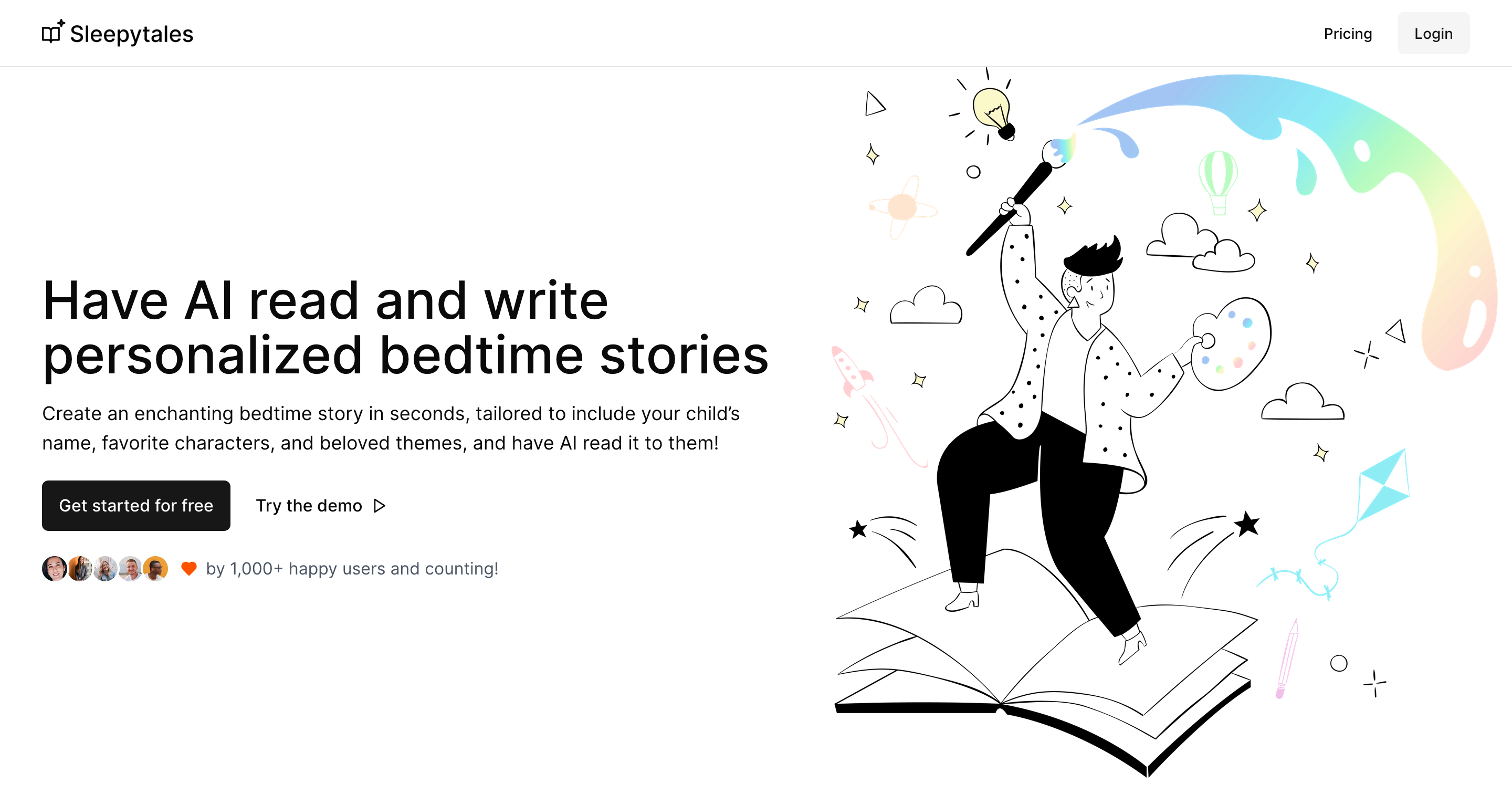 startuptile Sleepytales-Have AI read and write personalized bedtime stories