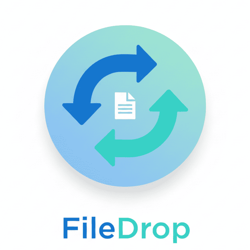 FileDrop - Product Hunt launch logo and brand identity