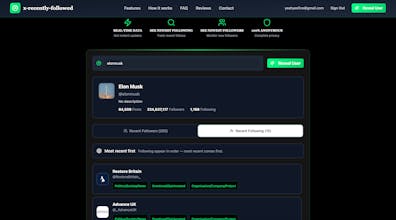 X Recently Followed gallery image