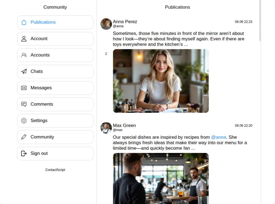 ContactScript — social network script - ContactScript — social network script media 2