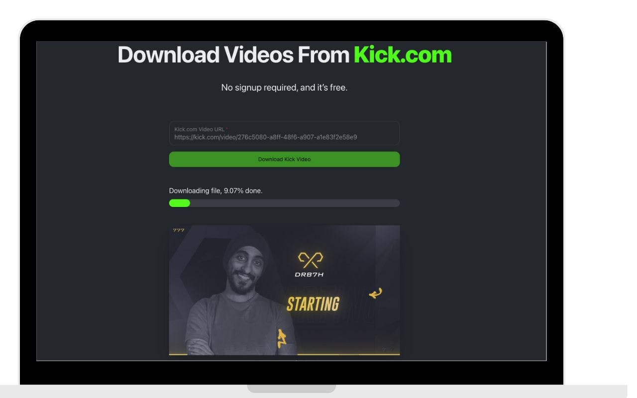 Kick.com Video Downloader media 1