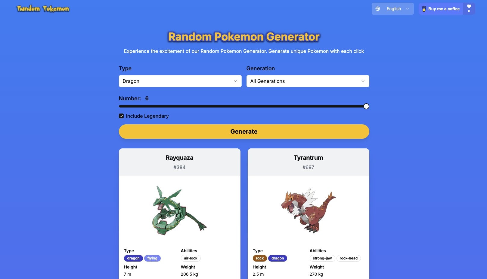 Random Pokemon Generator