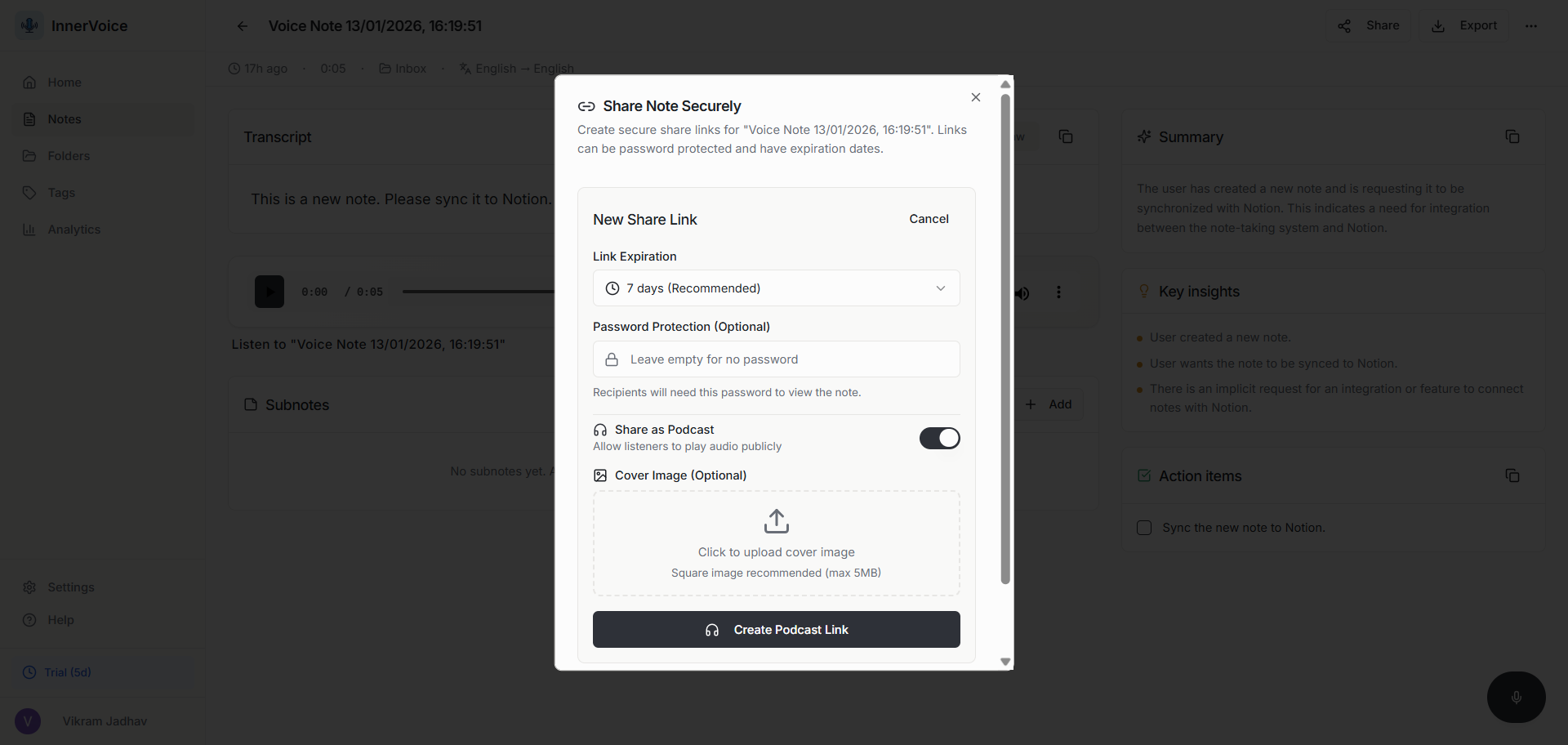 innervoice - Screenshot 5 showing product features and functionality
